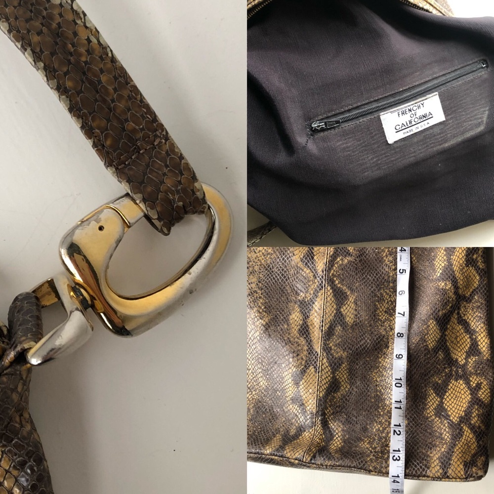 Python Hobo Shoulder Bag / Rare! - image 8